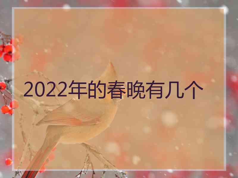 2022年的春晚有几个