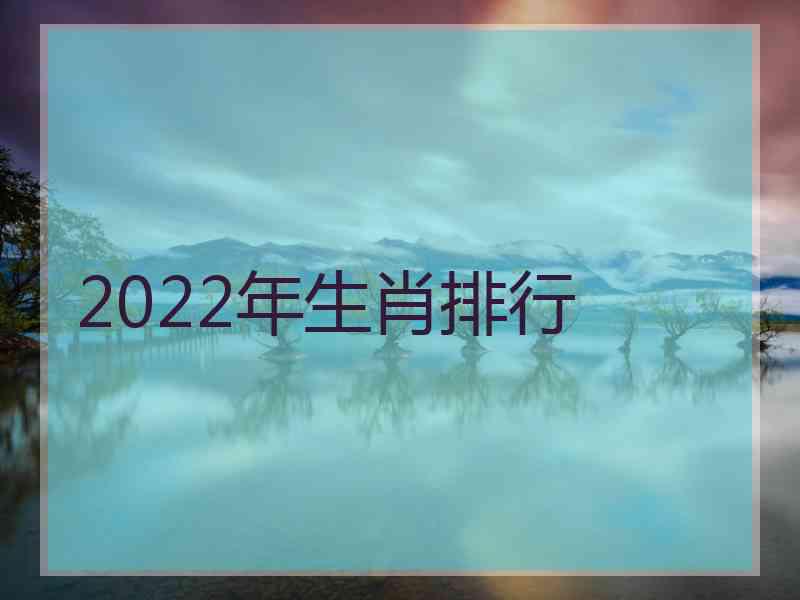 2022年生肖排行