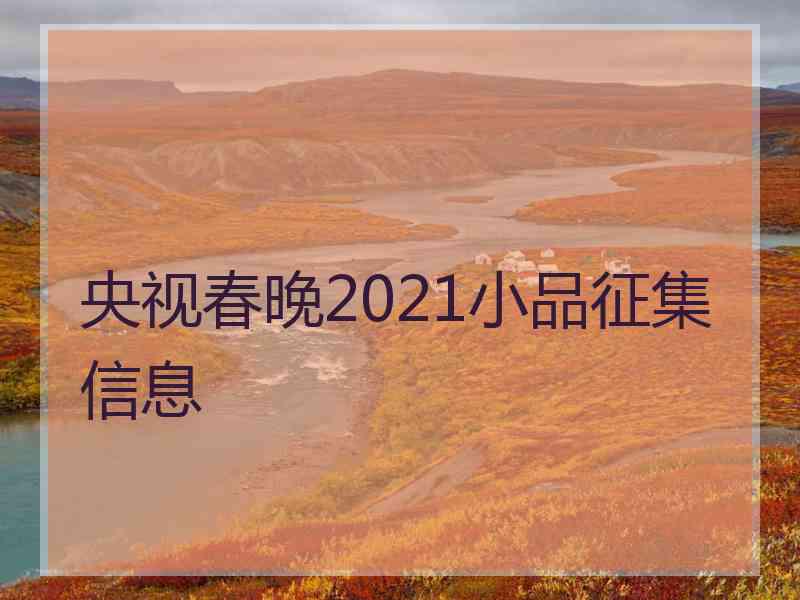 央视春晚2021小品征集信息