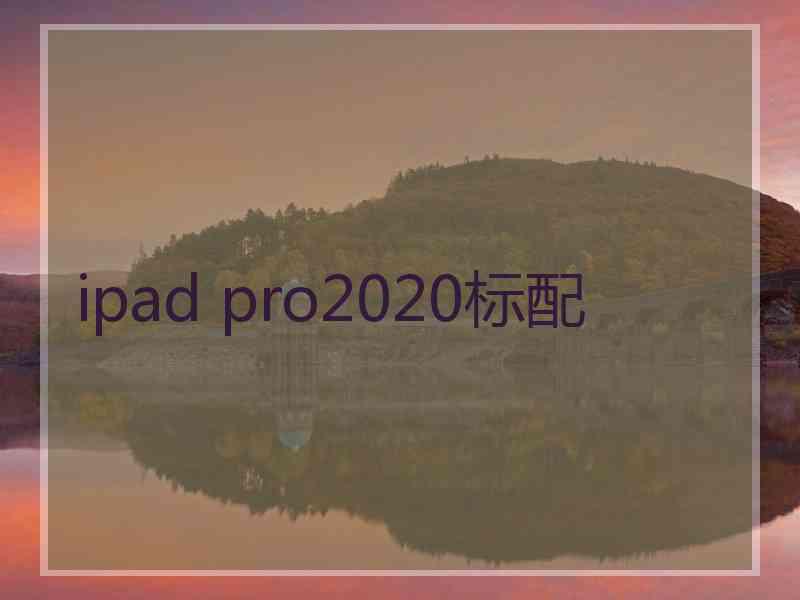 ipad pro2020标配