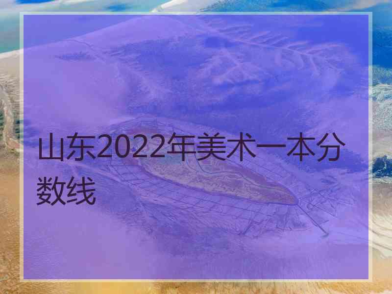 山东2022年美术一本分数线