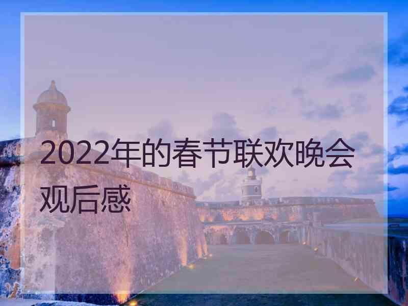 2022年的春节联欢晚会观后感