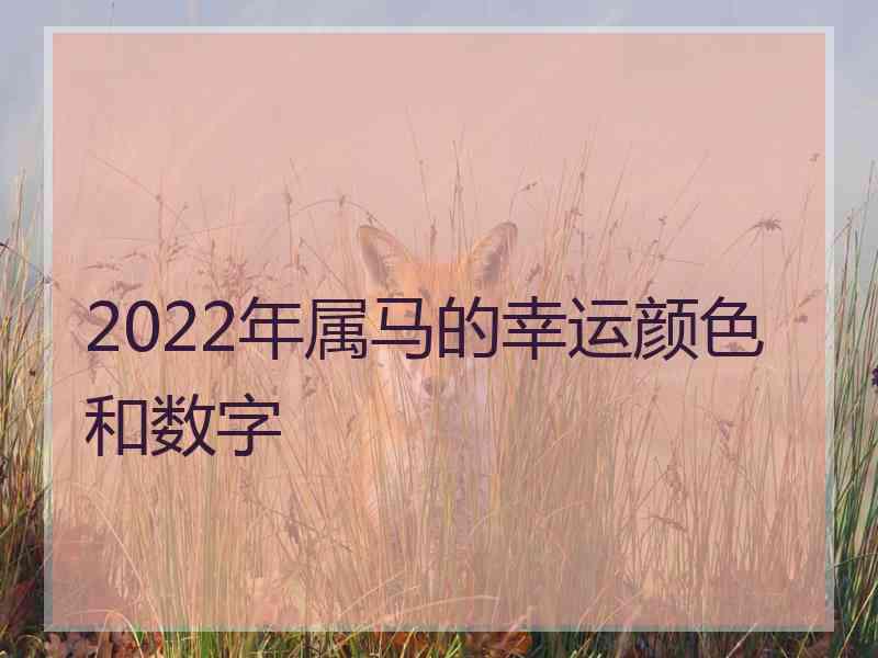 2022年属马的幸运颜色和数字