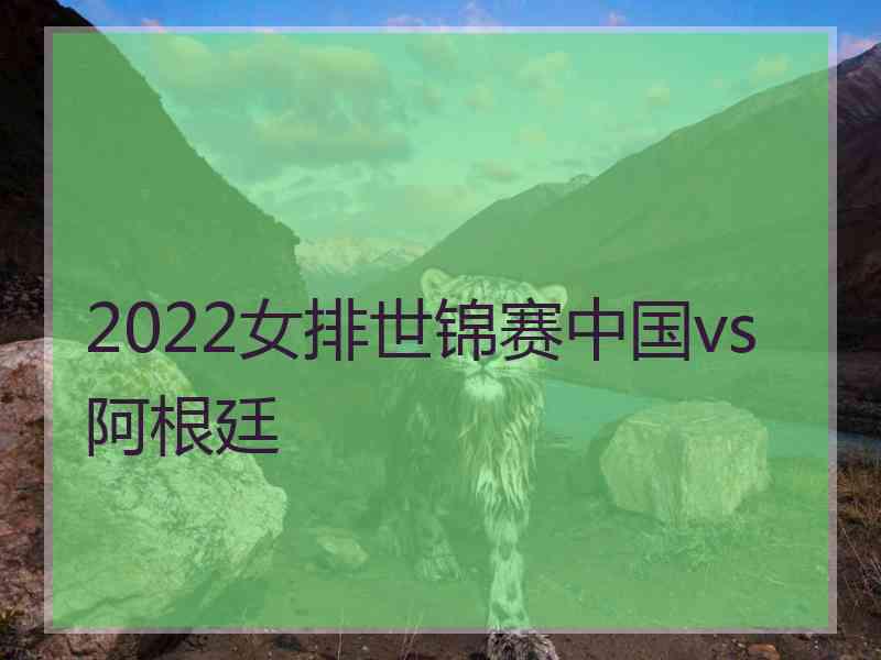 2022女排世锦赛中国vs阿根廷