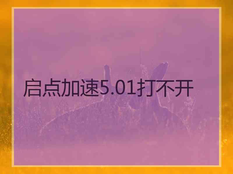 启点加速5.01打不开