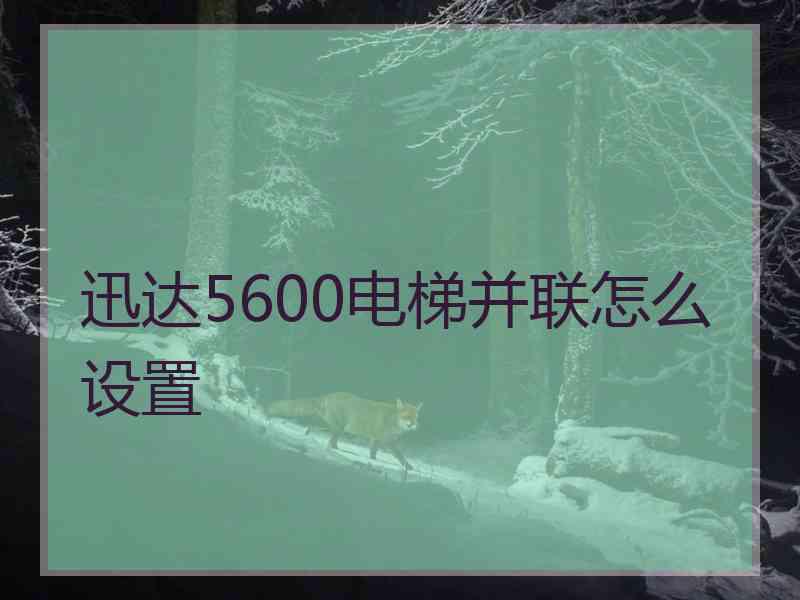 迅达5600电梯并联怎么设置