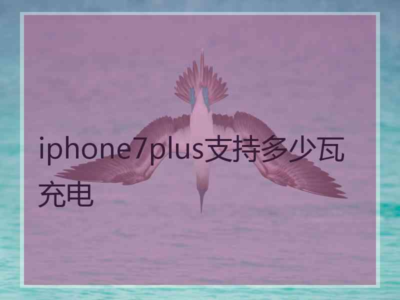 iphone7plus支持多少瓦充电