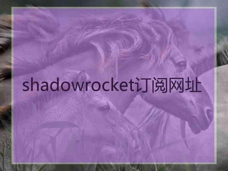 shadowrocket订阅网址