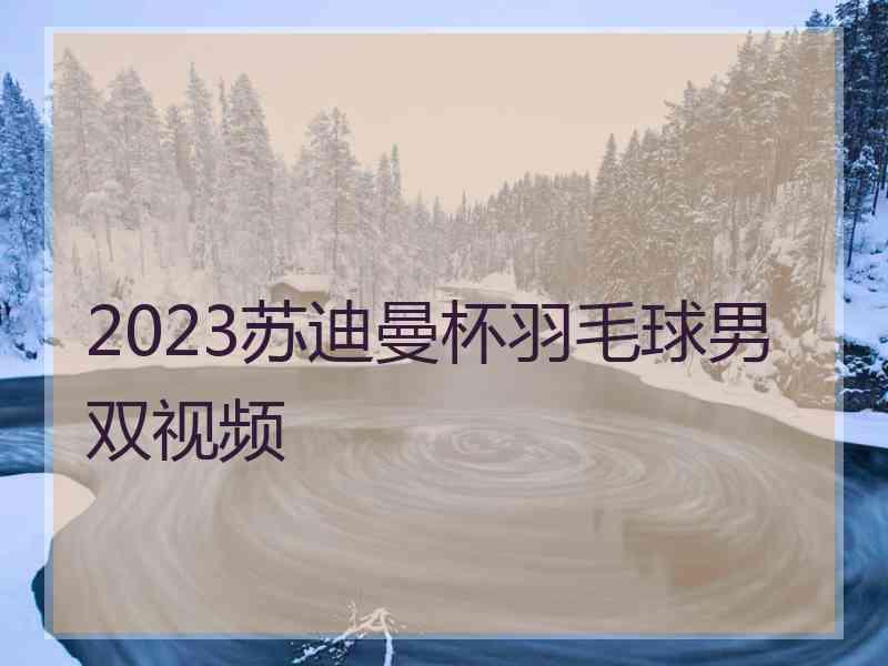 2023苏迪曼杯羽毛球男双视频