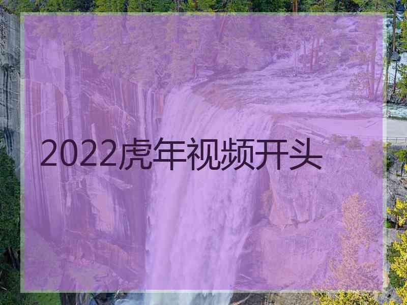 2022虎年视频开头