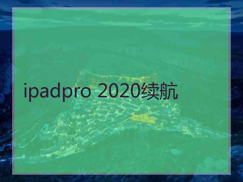 ipadpro 2020续航