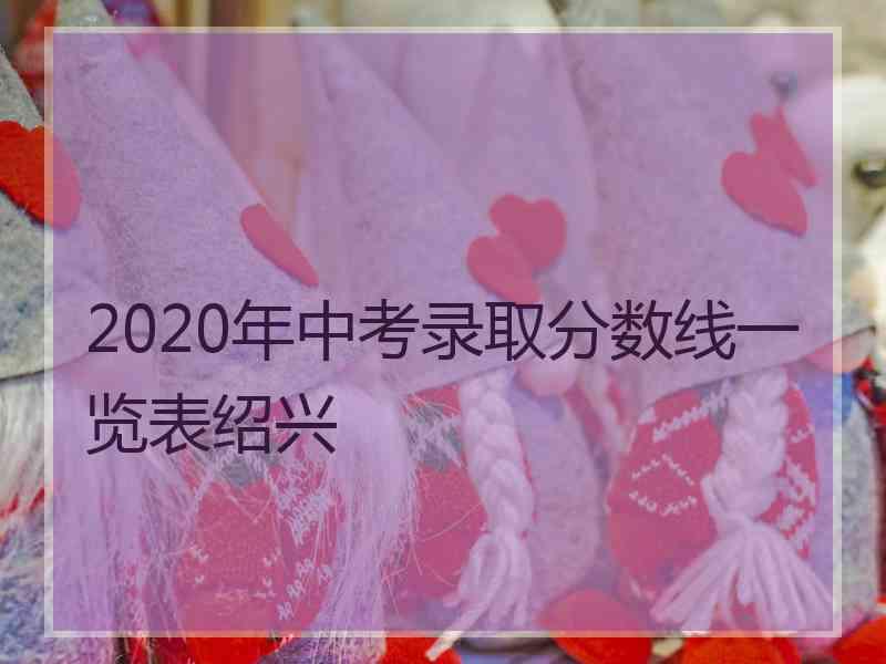 2020年中考录取分数线一览表绍兴