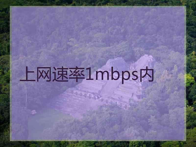 上网速率1mbps内