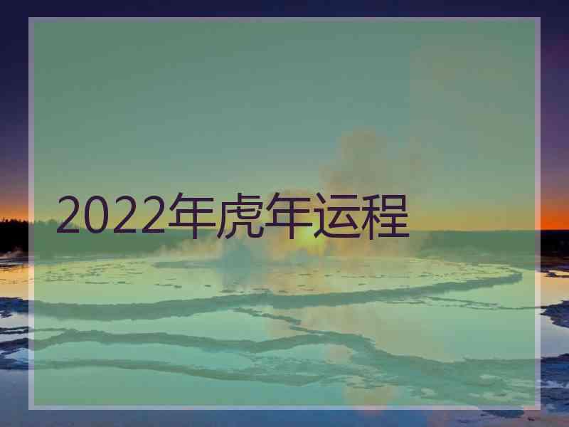 2022年虎年运程