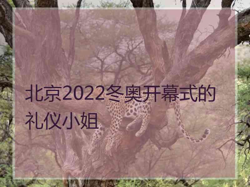 北京2022冬奥开幕式的礼仪小姐