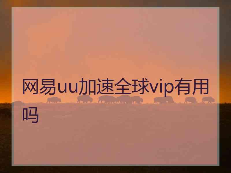 网易uu加速全球vip有用吗