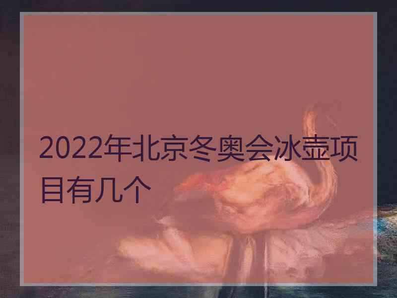 2022年北京冬奥会冰壶项目有几个