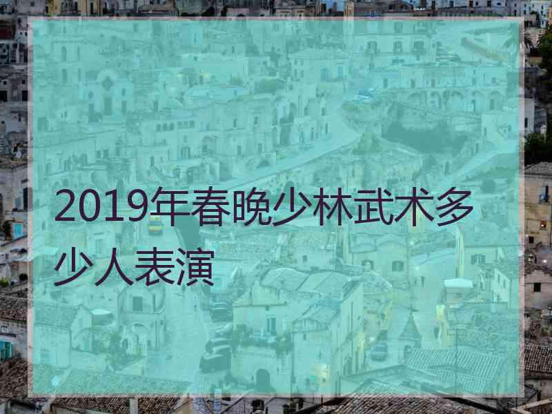 2019年春晚少林武术多少人表演