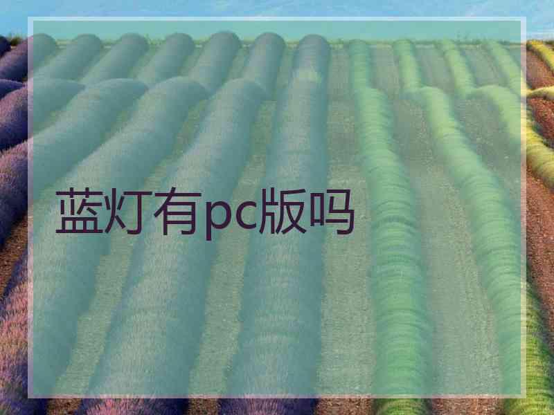 蓝灯有pc版吗