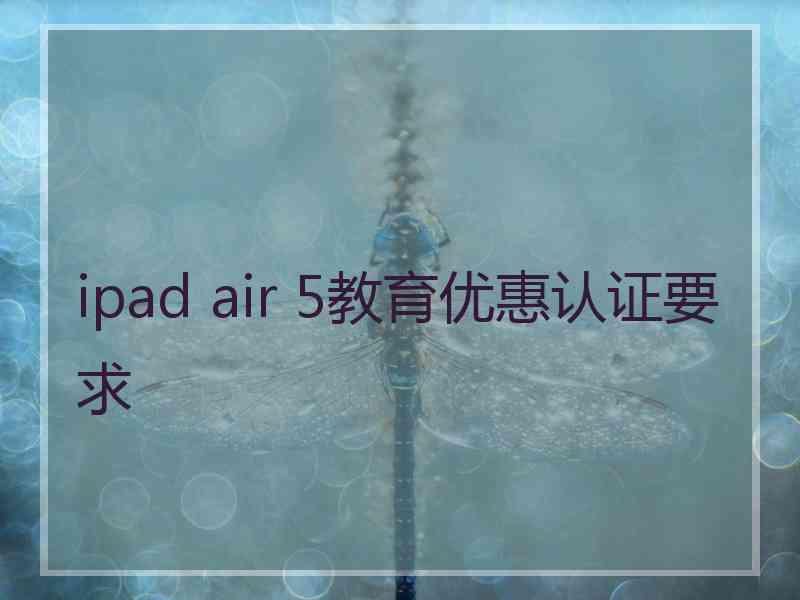 ipad air 5教育优惠认证要求