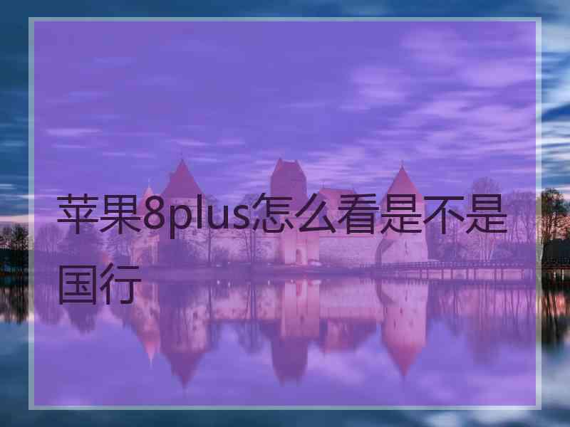 苹果8plus怎么看是不是国行