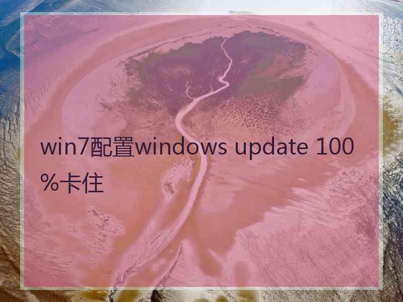 win7配置windows update 100%卡住