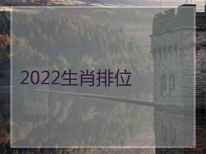 2022生肖排位