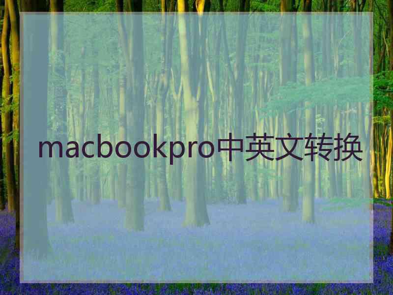 macbookpro中英文转换