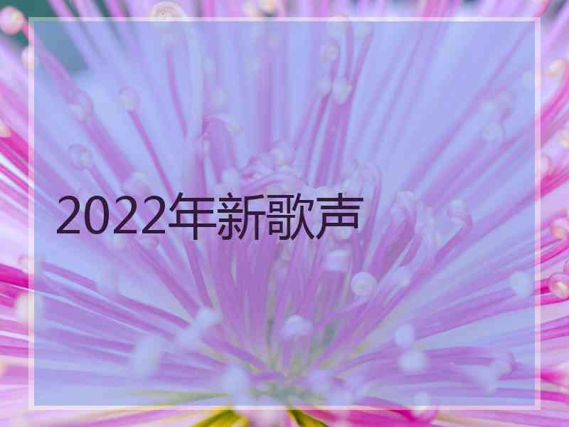 2022年新歌声