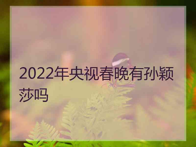 2022年央视春晚有孙颖莎吗