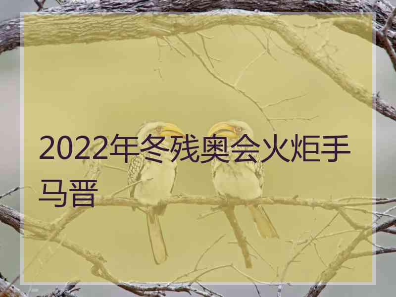 2022年冬残奥会火炬手马晋