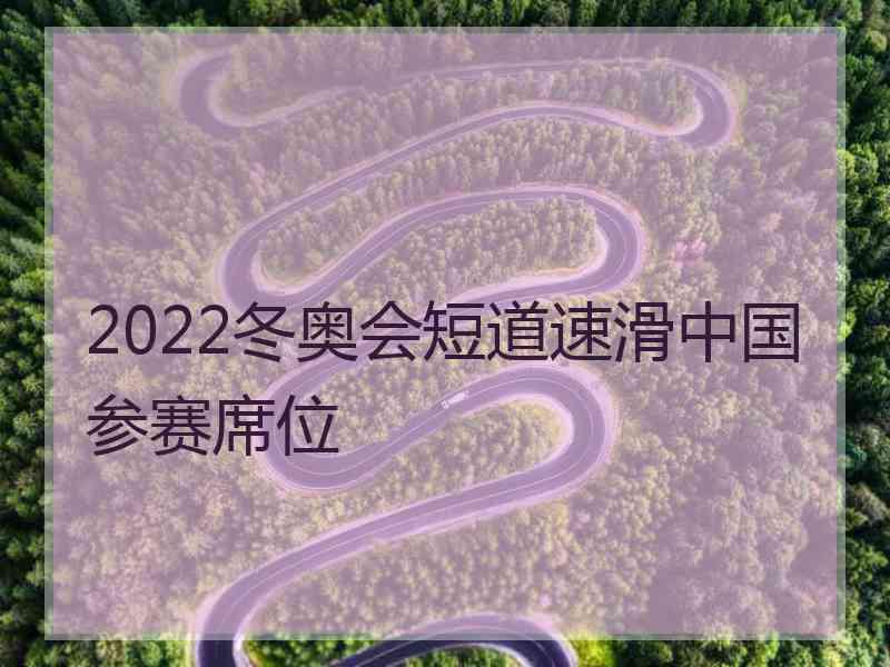 2022冬奥会短道速滑中国参赛席位