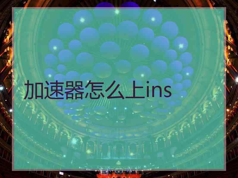 加速器怎么上ins