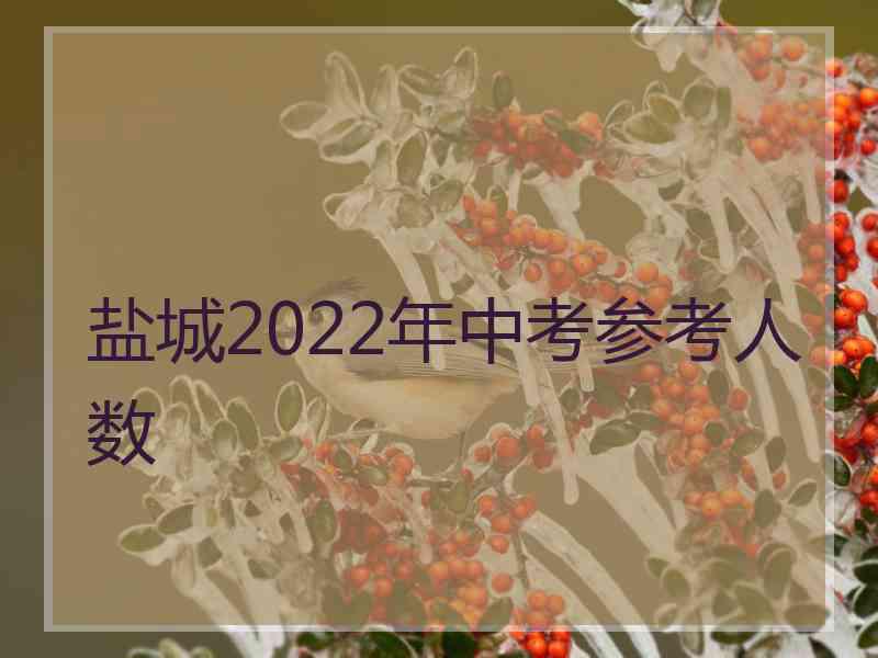 盐城2022年中考参考人数