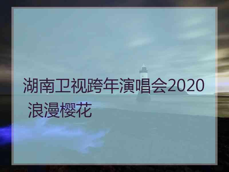 湖南卫视跨年演唱会2020 浪漫樱花