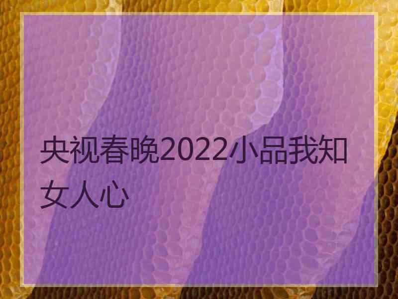 央视春晚2022小品我知女人心