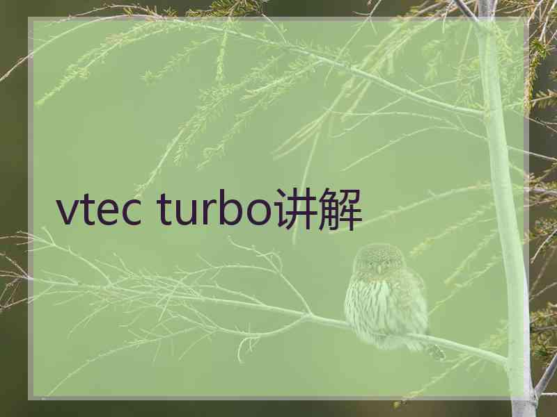 vtec turbo讲解