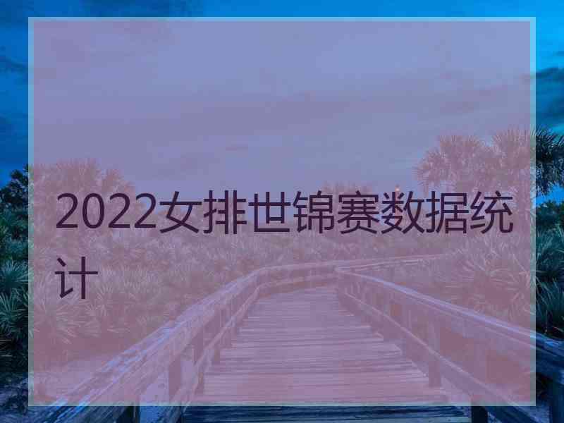 2022女排世锦赛数据统计