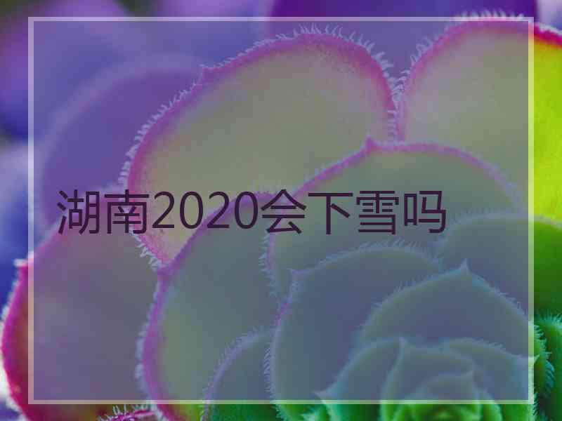 湖南2020会下雪吗