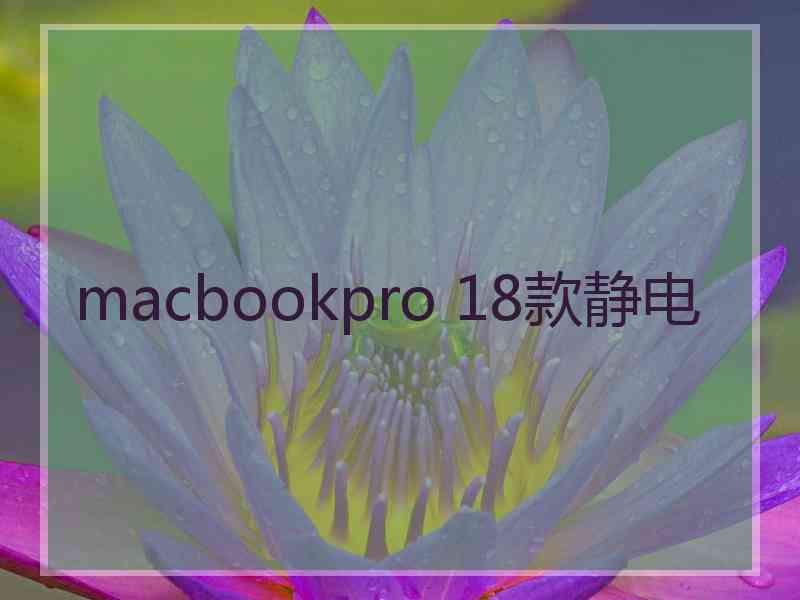 macbookpro 18款静电