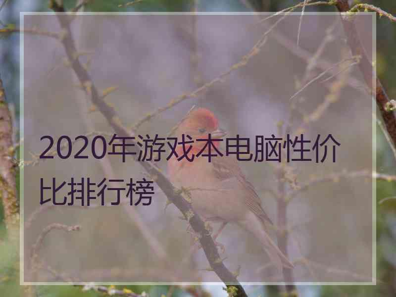 2020年游戏本电脑性价比排行榜