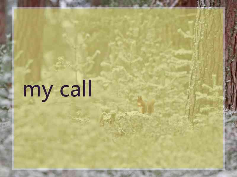 my call