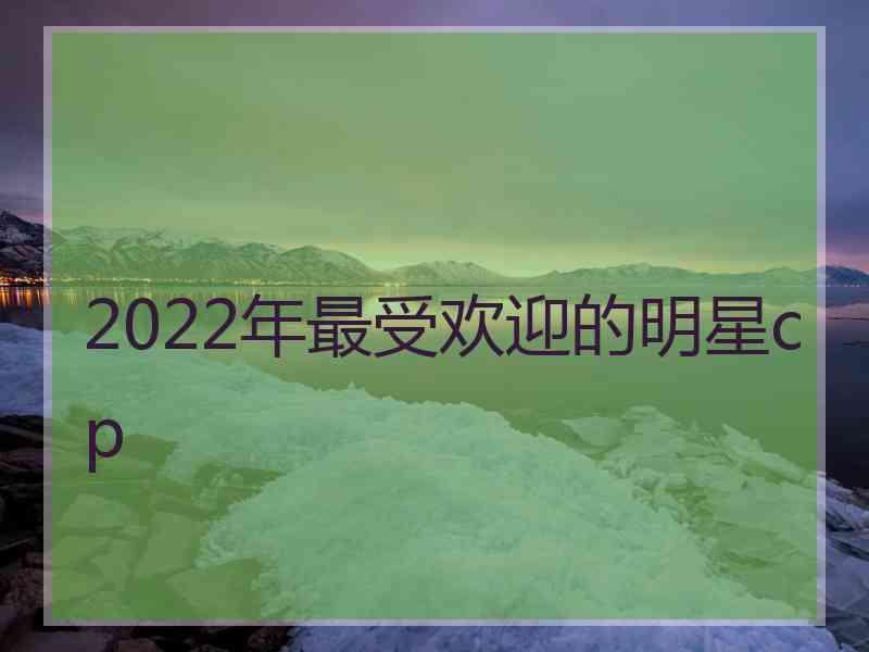 2022年最受欢迎的明星cp