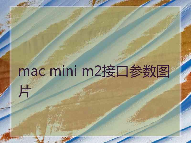 mac mini m2接口参数图片