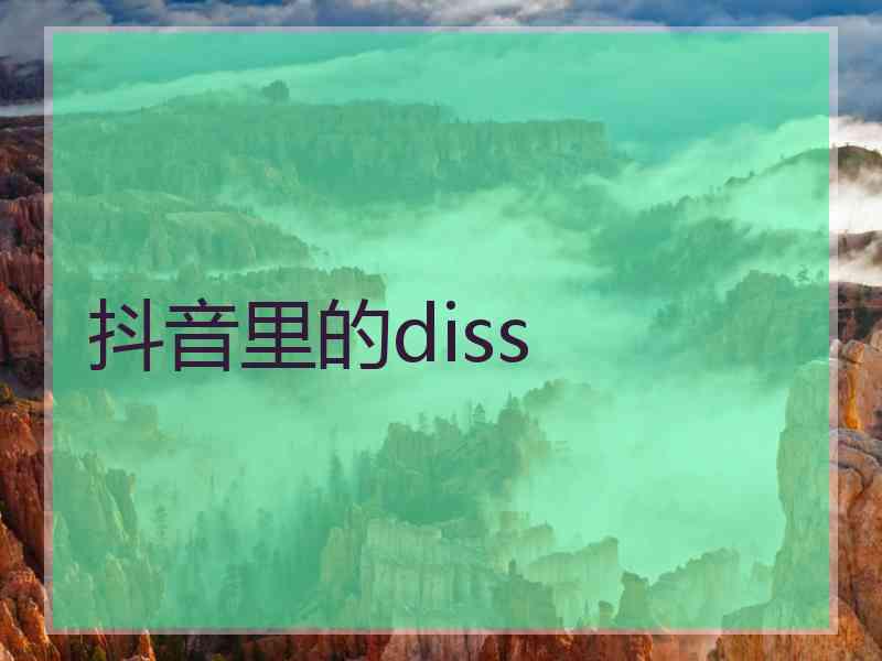 抖音里的diss