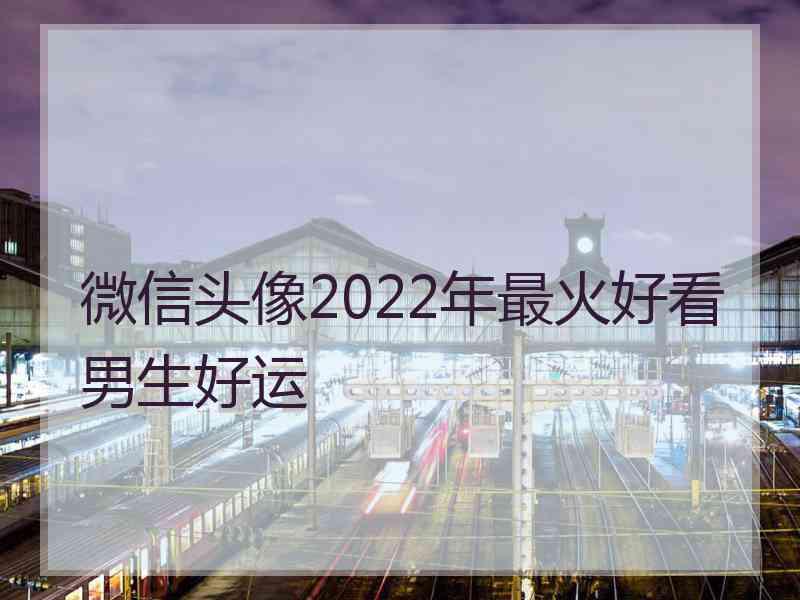 微信头像2022年最火好看男生好运