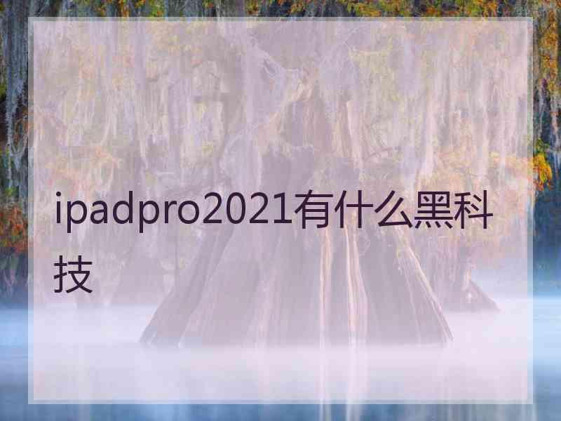 ipadpro2021有什么黑科技