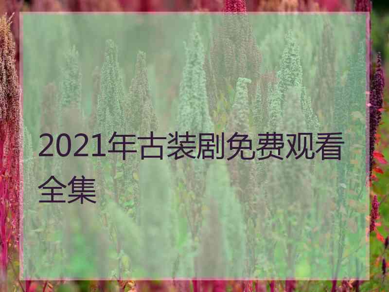 2021年古装剧免费观看全集