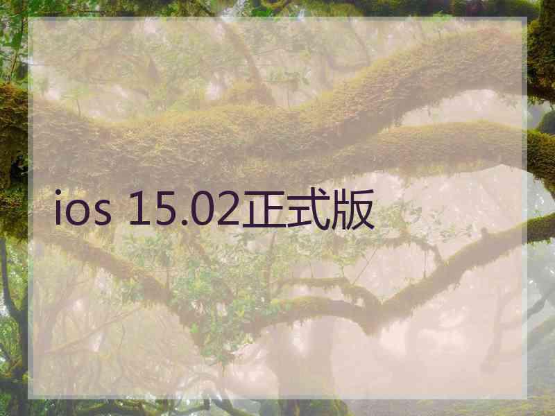 ios 15.02正式版