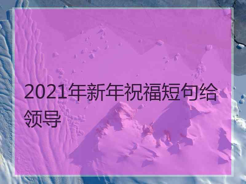 2021年新年祝福短句给领导